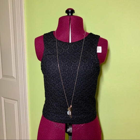 Cute Black Crop Tank Top - Picture 2 of 15